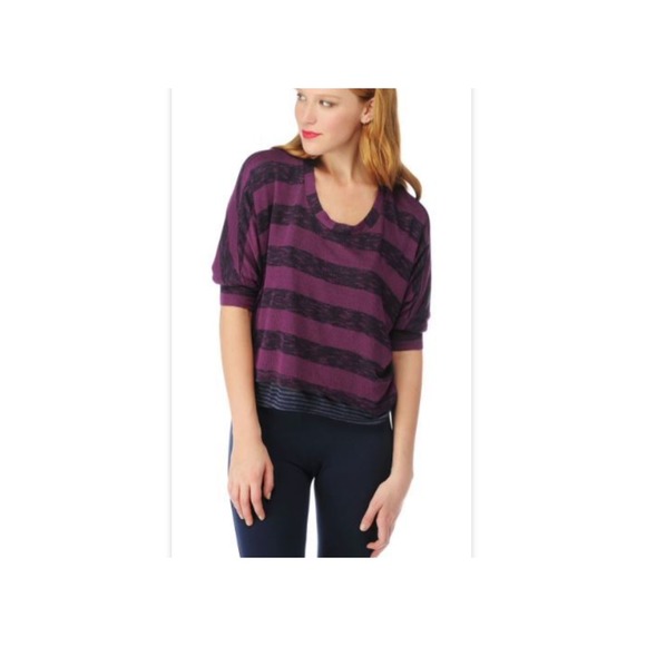 Splendid Sweaters - Splendid Womens Double Pullover Sweater S Striped Scoop Neck STJU6150